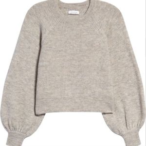 Blouson Sleeve Crop Sweater